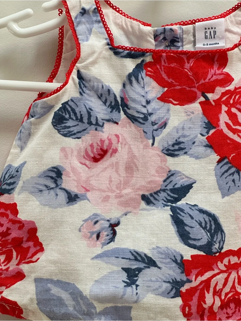 GAP Floral Top & Bloomers 2 piece set - Red, Pink, Blue - baby 0-3 months